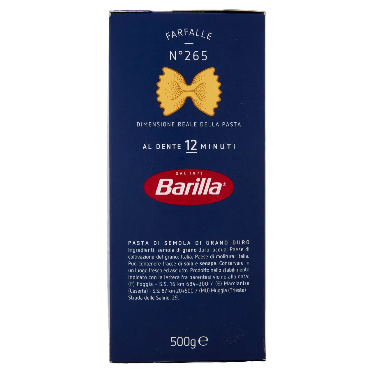 Pasta Farfalle N.265 500G – Barilla